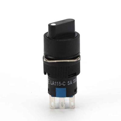 Переключатель LA115-C-11XA, 0-I, фиксация, черный, круглый, 1CO, 16mm, IP40