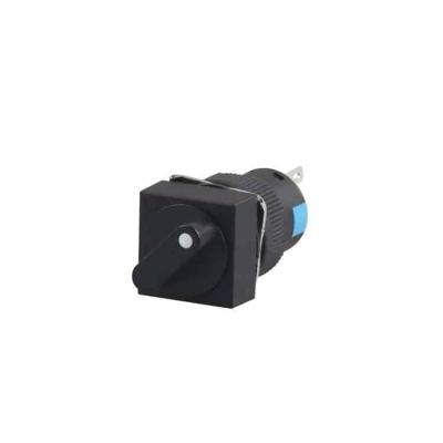 Переключатель LA115-C-11XF, 0-I, фиксация, черный, квадратный, 1CO, 16mm, IP40