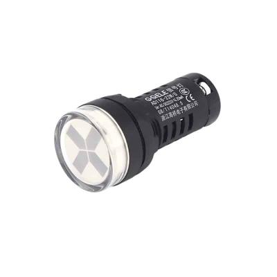 Указатель положения контактов AD116-22W, "крест" красный/зеленый, LED 220VAC/DC, IP50, 22m