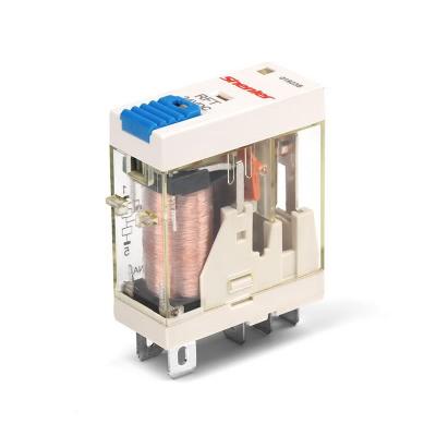Реле RFT2CO012LT, 2CO, 8A(250VAC/30VDC), 12VDC, мех. индикация, тест-кнопка с блокировкой, LED