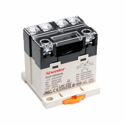 Реле RGF2BD024LS, 2NO, 40A(250VAC/30VDC), 24VDC, LED, на рейку DIN35/панель, винтовое подключение