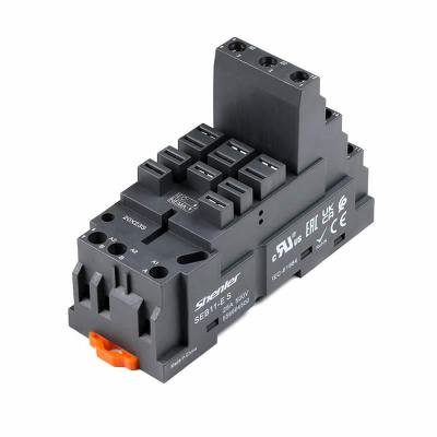 Цоколь SEB11-ES, 25A(500V), винтовой зажим, черный, на рейку DIN35, для REH, RUC, RUC-M, RPW, RM