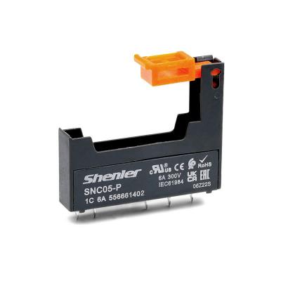 Цоколь SNC05-P, 6A(300V), для печатных плат, 5 pin, черный, для RNC, RSCA, RSCD