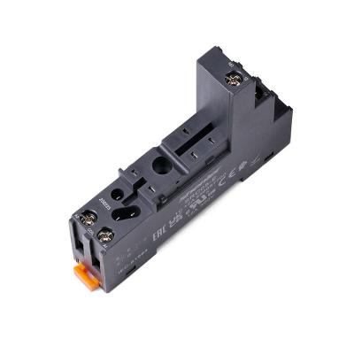 Цоколь SRC05-E, 12A(300V), винтовой зажим, черный, на рейку DIN35/панель, для реле шаг 3, 5mm R2G1CO