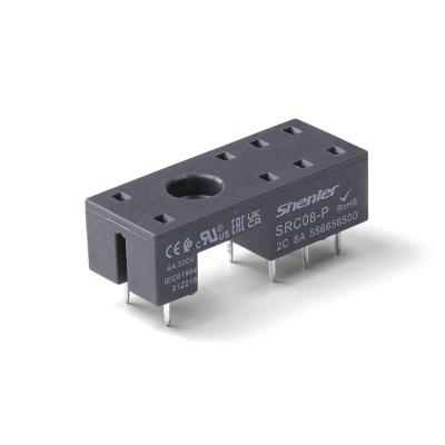 Цоколь SRC08-P, 8A(300V), для печатных плат, черный, для R2G1CH, R2G2CH, RM84, RM85, RM87L, RM87P