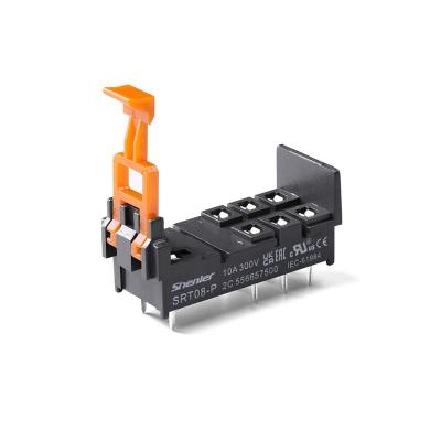 Цоколь SRT08-P, 10A(300V), для печатных плат, черный, для RFT2CO, 46.52, G2R-2, KRI2