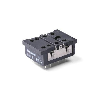 Цоколь SY08-P, 10A(300V), для печатных плат, черный, для RKE2, RKF2, R2N, MY2, 55.32, KMY2, PT2