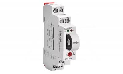 Реле контроля тока GRI8-05B, In=(2…20A) AC/DC, 1CO, 10A(250VAC), Uпит 24…240VAC/DC, Imax/Imin, встро