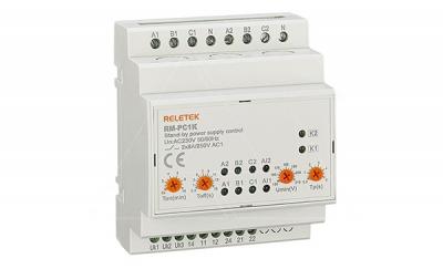 Реле автоматического переключения фаз RM-PC1K, 2x 3P+N, 2NO, 8A(250VAC), L-N 230VAC, Umin+Umax, Ton/