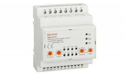 Реле автоматического переключения фаз RM-PC1S, 2x 3P+N, 3NO, 8A(250VAC), L-N 230VAC, Umin+Umax, Ton/