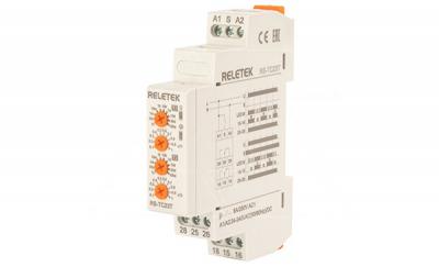 Реле времени RS-TC23T, 1CO(мгновенный)+1CO, 8A(250V AC1), 24…240VAC/DC, 100ms_100d, цикличная работа