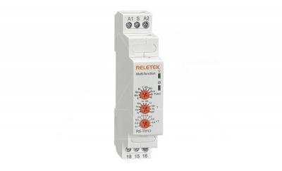 Реле времени RS-TM13, 1CO, 8A(250VAC), 24…240VAC/DC, 100ms_10d, многофункциональное - 10 функций, 1M
