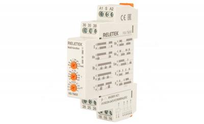 Реле времени RS-TM33, 3CO, 8A(250VAC), 24…240VAC/DC, 100ms_10d, многофункциональное - 10 функций, 1M