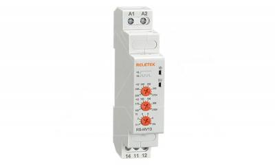 Реле контроля напряжения RS-MV13, 1P+N, 1CO 8A(250VAC), 230VAC, Umin(165…215V)/Umax(225…275V), 0.1…1