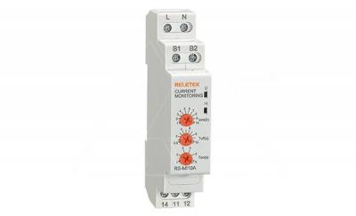 Реле контроля тока RS-MI10A, однофазное, In=10A(1…10A), 1CO, 8A(250VAC), 230VAC, Imax, Ton/off 1…6s/