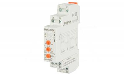Реле контроля фаз RS-MV33M, 3P/3P+N, 2CO, 266…540VAC(L-L)/ 154…312VAC(L-N), 0,1-10s, обрыв, чередова