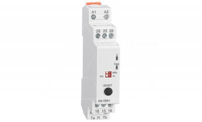 Реле термисторной защиты двигателя RS-TER1, 24-240V AC/DC, 2CO, 8A(250V), авт./ручн. или дистанц. сб