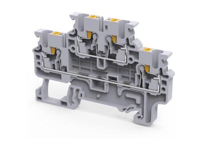 Клемма двухъярусная CPDL2.5 /5x72,7mm, push-in, 4 присоед., 2,5(max 4)mm2, 24A, 1000V, серая