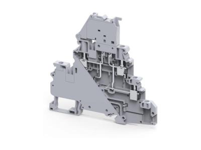 Клемма двухъярусная с держателем предохранителя CYDLF4L6-60V /6x94,5mm, винтовая, 4 присоед., 4(max