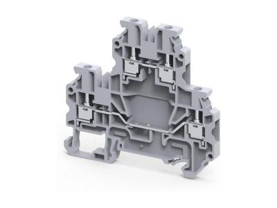 Клемма двухъярусная CYDL2.5 /5x70,5mm, винтовая, 4 присоед., 2,5(max 4)mm2, 24A, 500V, серая