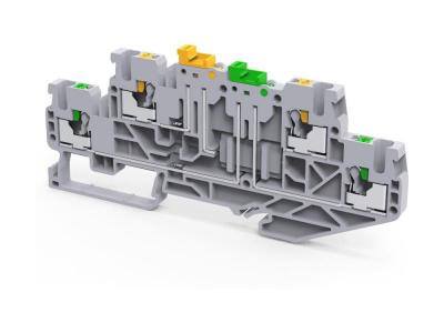 Клемма двухъярусная с ножевыми размыкателями CPDLK2.5 /5x107,25mm, push-in, 4 присоед., 2,5(max 4)mm