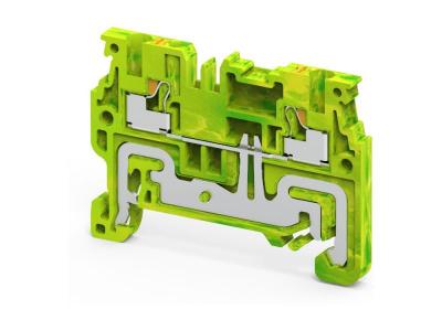 Клемма защитного проводника CPG1.5 /3,5x45,3mm, push-in, 2 присоед., 1,5(max 2,5)mm2, желто-зеленая