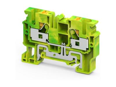 Клемма защитного проводника CPG6/10 /8x62,8mm, push-in, 2 присоед., 10mm2, желто-зеленая