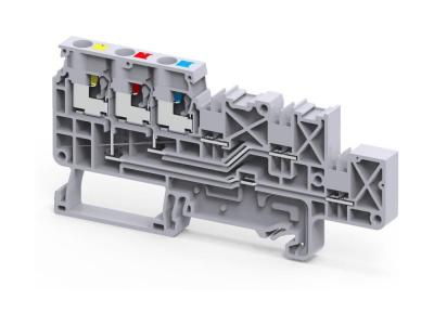 Клемма подвода питания CPPT2.5/4 /7x96,5mm, push-in, 3 присоед., 2,5(max 4)mm2, 20A, 250V, серая