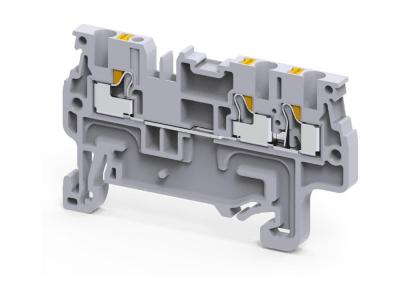 Клемма проходная CP1.5/3 /3,5x56,1mm, push-in, 3 присоед., 1,5(max 2,5)mm2, 15A, 600V, серая