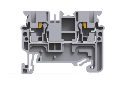 Клемма проходная CP2.5 /5x49,7mm, push-in, 2 присоед., 2,5(max 4)mm2, 24A, 1000V, серая