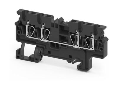 Клемма проходная CX2.5/4BK /5x74,7mm, пружинная, 4 присоед., 2,5(max 4)mm2, 24A, 1000V, черная