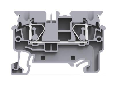 Клемма проходная CX4 /6x54,8mm, пружинная, 2 присоед., 4(max 6)mm2, 32A, 1000V, серая