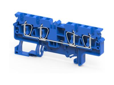 Клемма проходная CX4/4BU /6x86,2mm, пружинная, 4 присоед., 4(max 6)mm2, 32A, 1000V, синяя