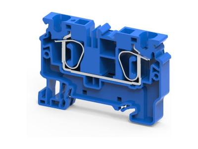 Клемма проходная CX6BU /8x62,1mm, пружинная, 2 присоед., 6mm2, 41A, 1000V, синяя