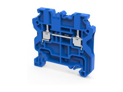 Клемма проходная CY2.5BU /5x50mm, винтовая, 2 присоед., 2,5(max 4)mm2, 24A, 1000V, синяя