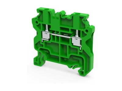 Клемма проходная CY2.5GN /5x50mm, винтовая, 2 присоед., 2,5(max 4)mm2, 24A, 1000V, зеленая