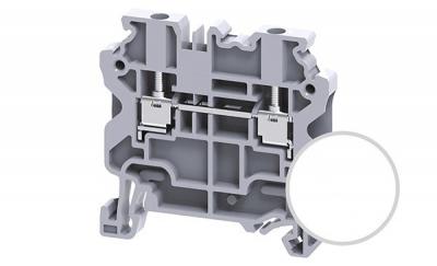 Клемма проходная CY2.5W /5x50mm, винтовая, 2 присоед., 2,5(max 4)mm2, 24A, 1000V, белая