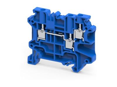 Клемма проходная CY4/3BU /6x58,8mm, винтовая, 3 присоед., 4(max 6)mm2, 32A, 500V, синяя