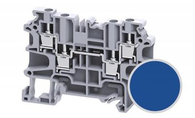 Клемма проходная CY4/4BU /6x69,7mm, винтовая, 4 присоед., 4(max 6)mm2, 32A, 500V, синяя