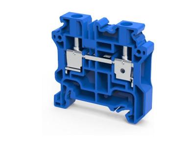 Клемма проходная CY6BU /8x50mm, винтовая, 2 присоед., 6(max 10)mm2, 41A, 1000V, синяя