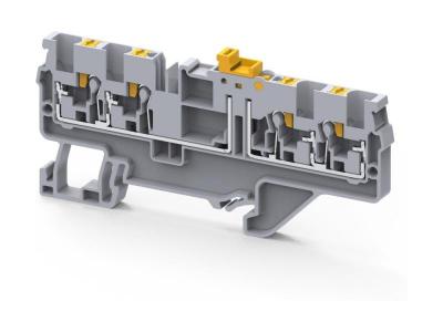 Клемма с ножевым размыкателем CPK2.5/4 /5x84mm, push-in, 4 присоед., 2,5(max 4)mm2, 20A, 1000V, сера