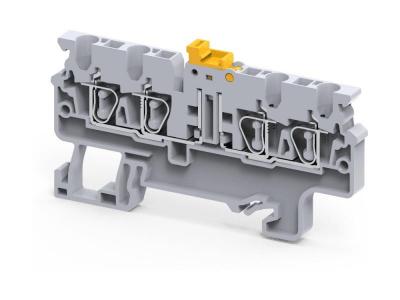 Клемма с ножевым размыкателем CXK2.5/4 /5x74,7mm, пружинная, 4 присоед., 2,5(max 4)mm2, 20A, 1000V,