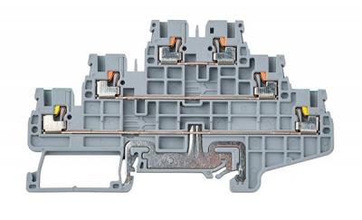Клемма трехъярусная CPTLG1.5 /3,5x97,1mm, push-in, 6 присоед., L/L/PE, 1,5(max 2,5)mm2, 15A, 500V, с