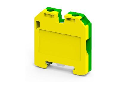 Мини-клемма защитного проводника CGMT4 /6x27mm, DIN15, винтовая, 2 присоед., 4(max 6)mm2, желто-зеле