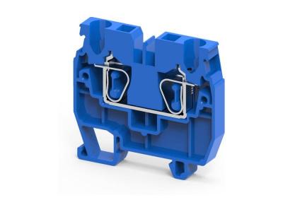 Мини-клемма проходная CXM2.5BU /5x37mm, DIN15, пружинная, 2 присоед., 2,5(max 4)mm2, 24A, 1000V, син