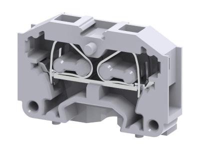 Мини-клемма проходная модульная CM2.5S /6x30mm, монтаж на панель, пружинная, 2 присоед., 2,5(max 4)m