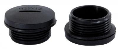 Заглушка круглая M25x1.5, пластик PA66, черная