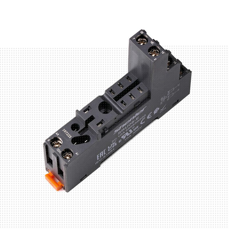 Цоколь SRU05-E, 16A(300V), винтовой зажим, черный, на рейку DIN35/панель, для RFT1CO, 46.61, G2R-1