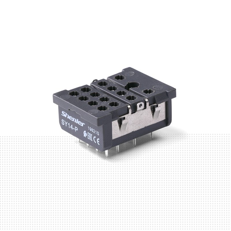 Цоколь SY14-P, 6A(300V), для печатных плат, черный, для RKE4, RKF4, R4N, MY4, 55.34, KMY4, PT4, RCM5