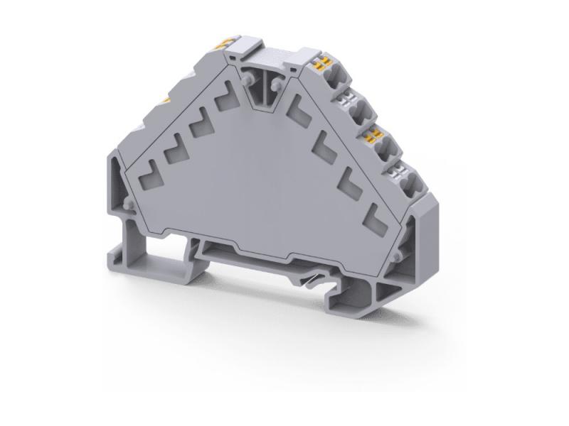 Клемма маршалинговая CP4L16 /9x73mm, push-in, 16 присоед., 1,5(max 2,5)mm2, 8A, 320V, серая